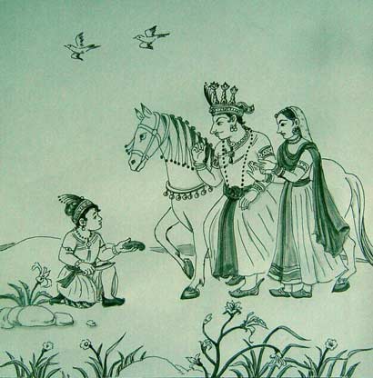 佛陀前世割肉救親感動天神順利復國