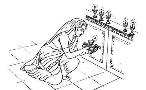 貧女供燈，因發心廣大而得福報