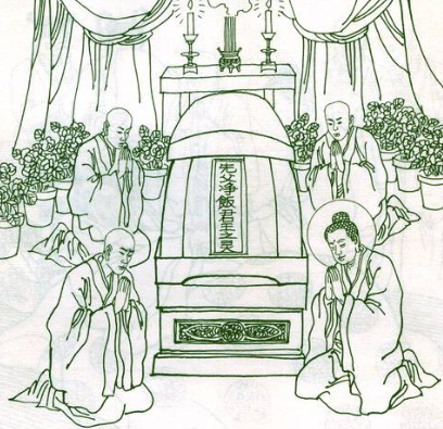 佛陀為生父擔棺的故事