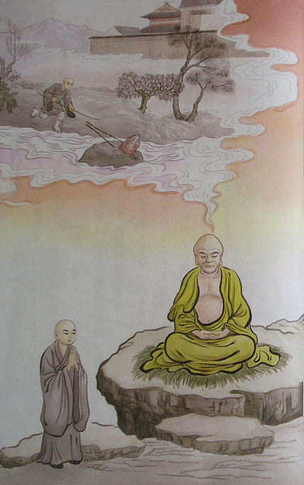 蓮池大師戒殺放生文圖說：沙彌救蟻得高壽