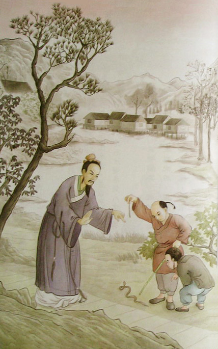 蓮池大師戒殺放生文圖說：孫真人救龍子傳方