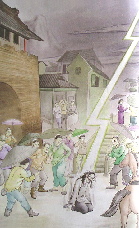 蓮池大師戒殺放生文圖說：雷擊貪殘